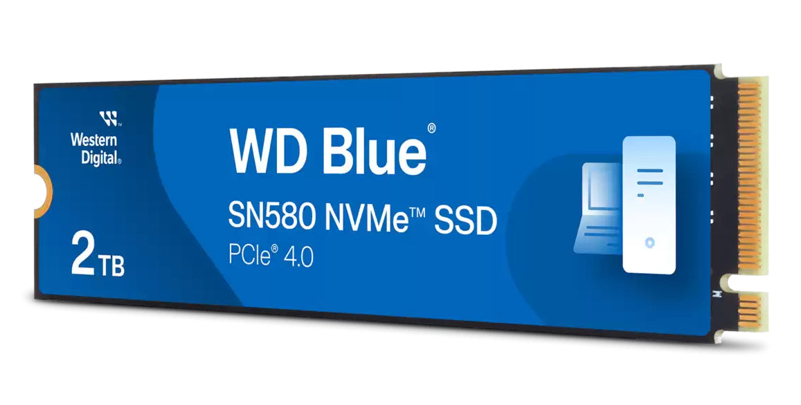 Unidad De Estado Solido SSD Interno Blue SN580 2TB M.2 2280 PCIe 4.0 NVMe Lect 4150/4150 MB/s WDS200T3B0E