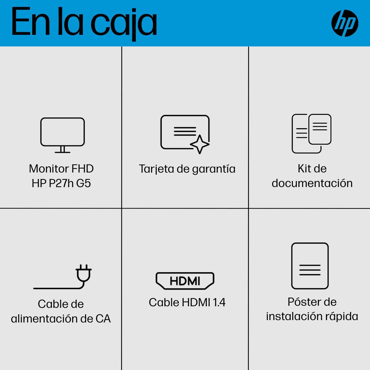 HP Monitor FHD HP P27h G5 Monitor 68,6 cm (27") 1920 x 1080 Pixeles Full HD LCD Negro