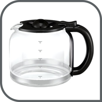 T-Fal CM1408MX cafetera eléctrica Semi-automática Cafetera por goteo 1.8 L, De café molido, Negro