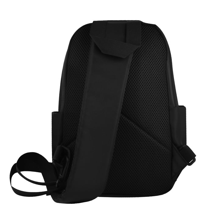 Perfect Choice PC-084648 bolsa de mano y de hombro Poliéster Negro Bolsa cruzada, Resistente a los derrames, Monocromáti