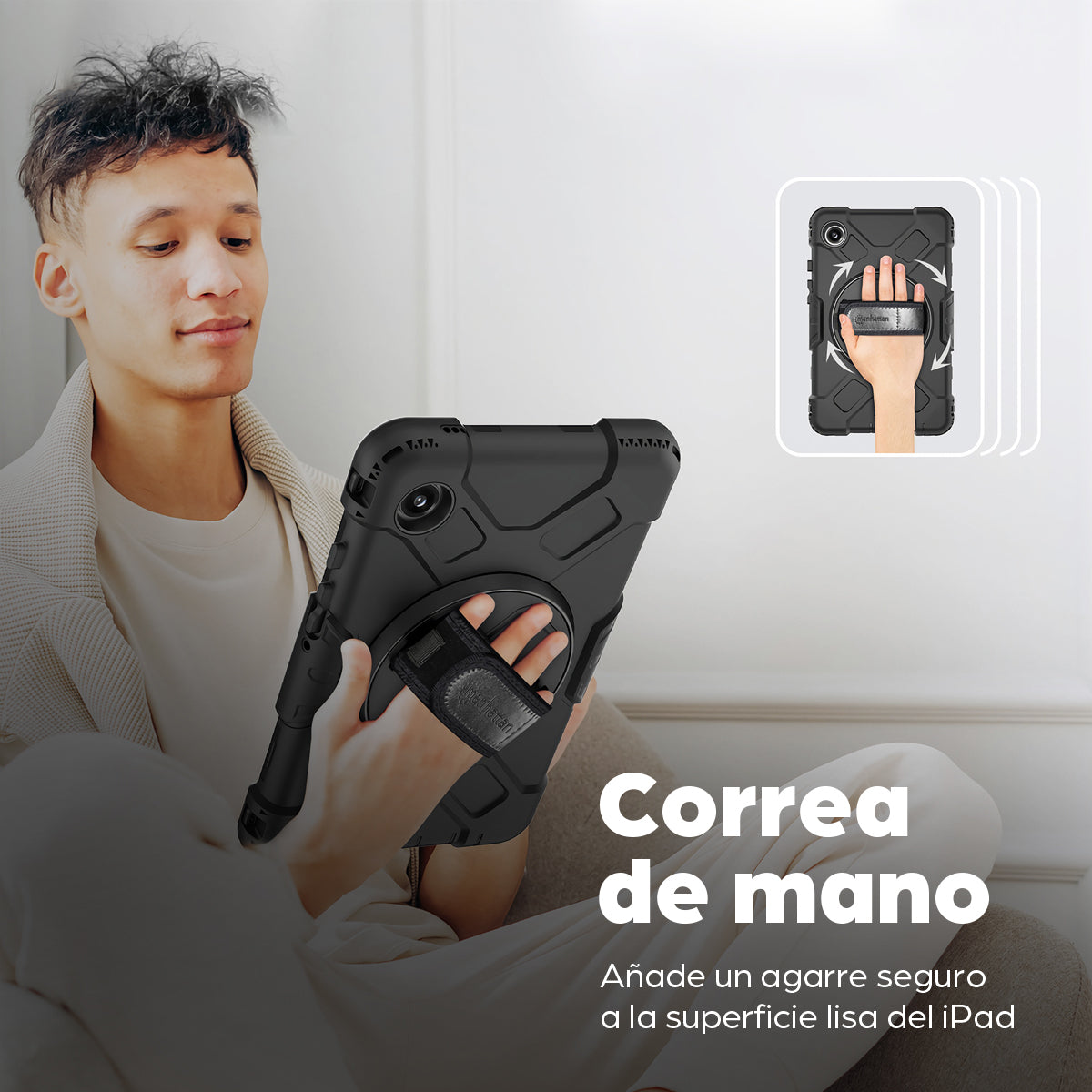 Manhattan 996525 fundas para tablets Samsung Galaxy Tab A9 (8.7") 22,1 cm (8.7") Carcasa rígida Negro