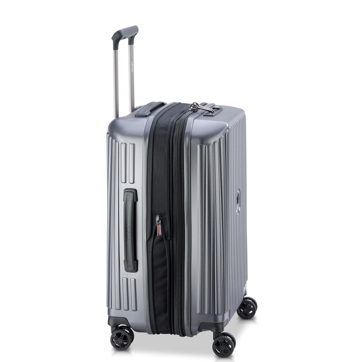 DELSEY MALETA SECURITIME ZIP RIGIDA 20 PULG PLATA