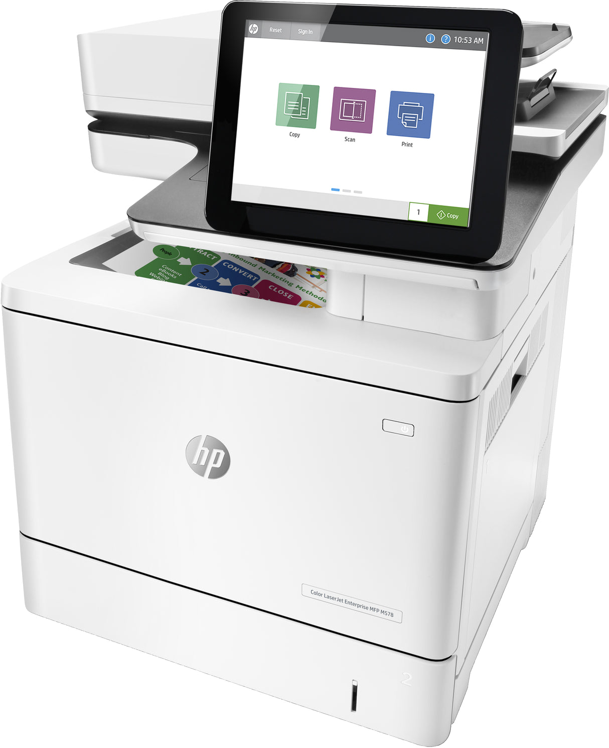 HP Color LaserJet Enterprise LaserJet Enterprise M578dn Multifunction Color Impresora, Solo Ethernet