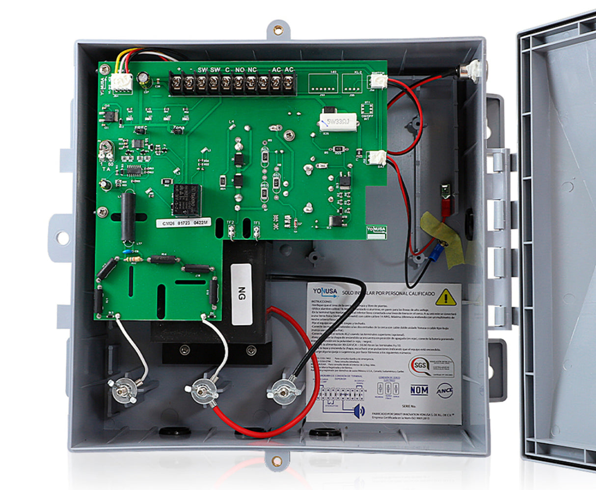 Yonusa CERCA250MTS electrificador de cercas 12500 V 1 J, Corriente alterna, 90 - 220 V, 2.5 kilometros