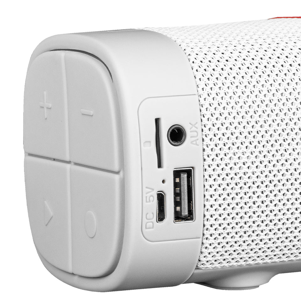 TechZone NS-BOC02C altavoz portátil y para fiesta Altavoz portátil estéreo Rojo, Blanco 10 W, Inalámbrico, USB tipo A, U