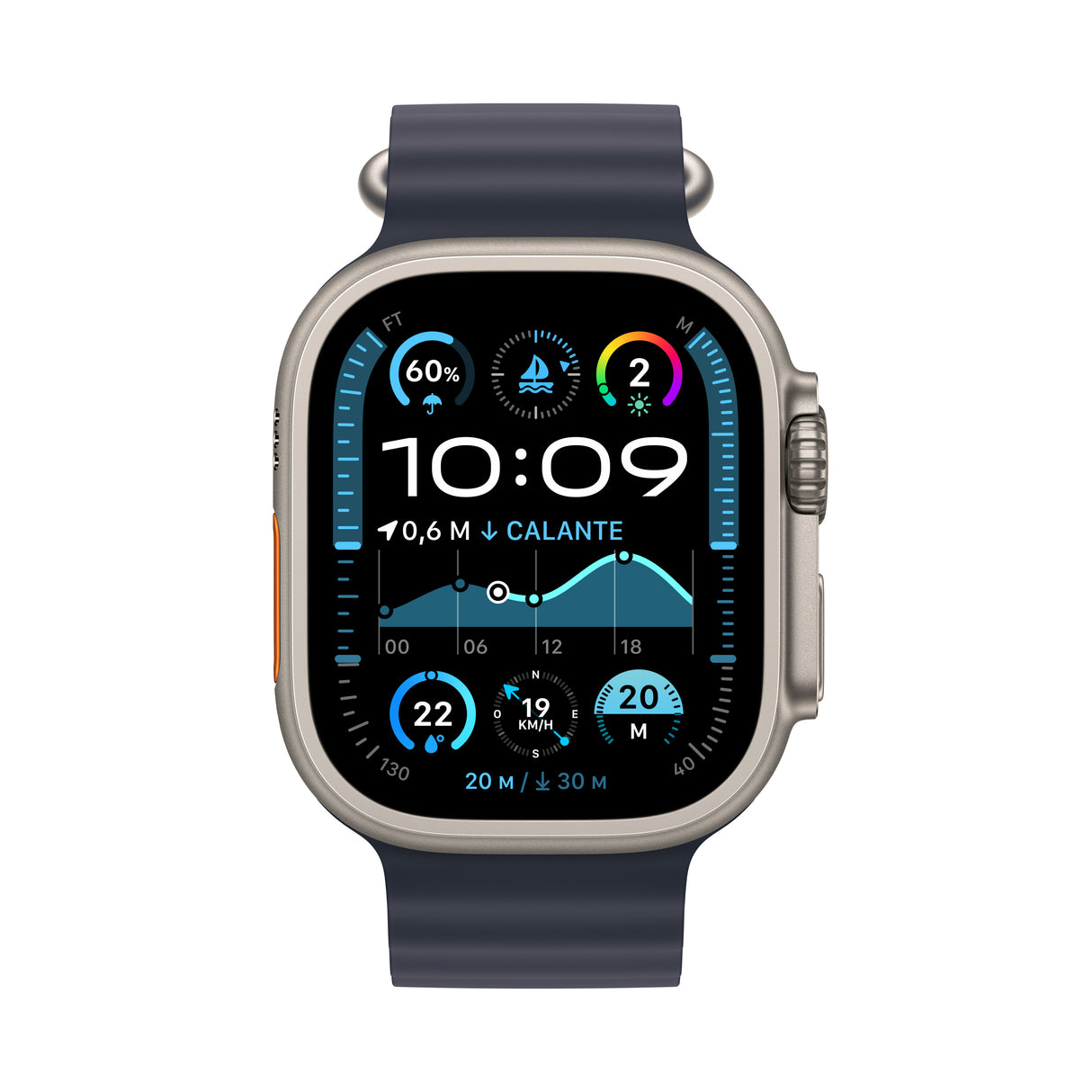 Apple Watch Ultra 2 OLED 49 mm Digital 410 x 502 Pixeles Pantalla táctil 4G Titanio GPS (satélite)