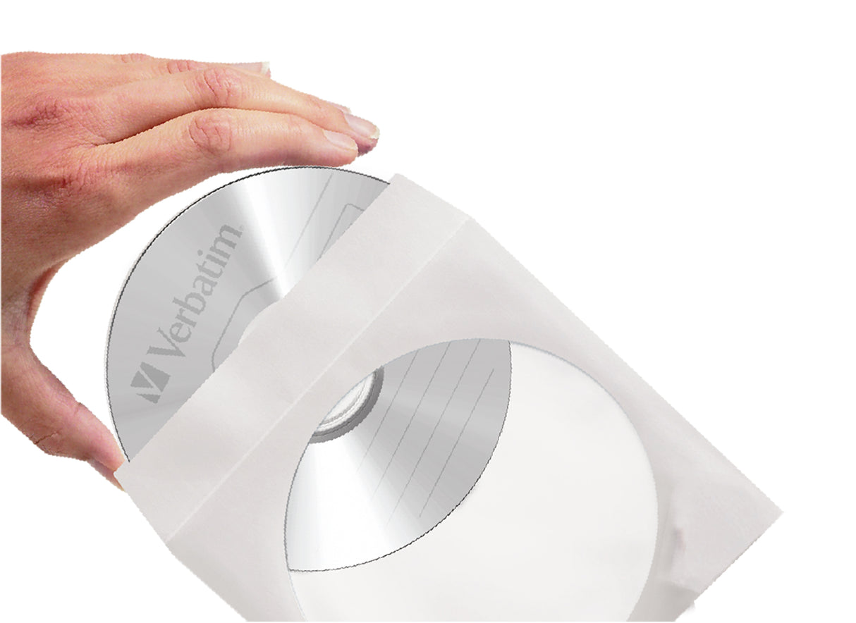 Verbatim Fundas de CD (papel), paq 100 fundas para discos ópticos 100 discos Papel
