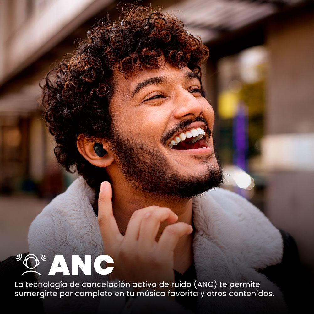 AUDÍFONOS VORAGO PREMIUM ESB-600-ANC NOISE CANCELLING TWS IPX5 21 HRS MÚSICA