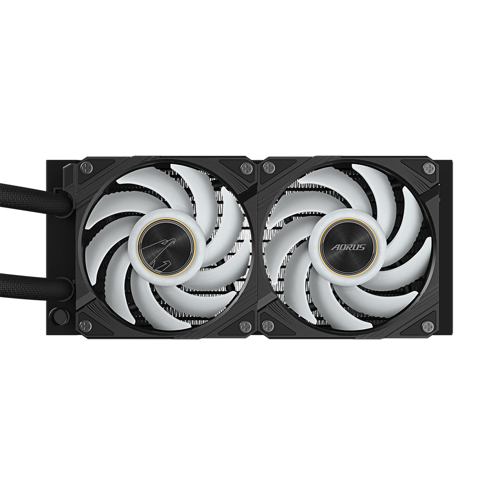 GIGABYTE AORUS WATERFORCE X II 240 Refrigerador de CPU líquido AIO - 2x ventiladores ARGB de 120 mm,
