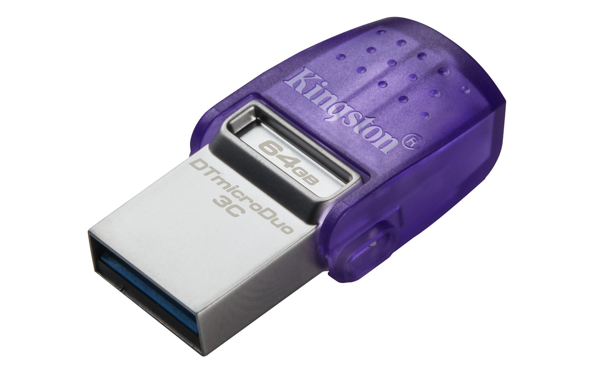 Kingston Technology 64GB DataTraveler microDuo 3C 200MB/s dual USB-A + USB-C Memoria Flash 64 GB USB Type-A / USB Type-C 3.2 Gen 1 (3.1 Gen 1) 200 MB/s