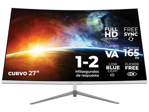 Monitor Gamer Curvo Balam Rush Ultra Earth MTX27C de 27", FHD 1080p, 1ms, 165Hz, Color Blanco.