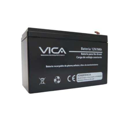 Vica 12V-9AH, Negro, 150 mm, 9 AH | Baterías para sistemas ups