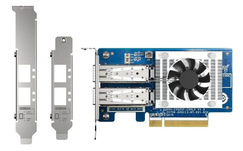 QNAP QXG-25G2SF-CX6 tarjetas de red Alámbrico PCI Express Fibra 2