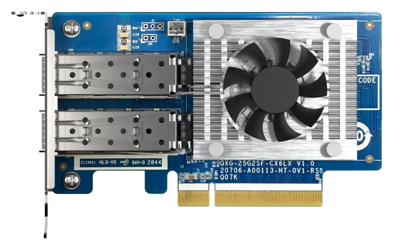 QNAP QXG-25G2SF-CX6 tarjetas de red Alámbrico PCI Express Fibra 2