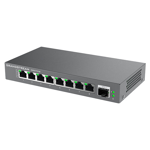 GWN7701M, Switch No Administrable, 8 puertos RJ45 de 100/1000/2500Mbps RJ45, 1× SFP+ para fibra