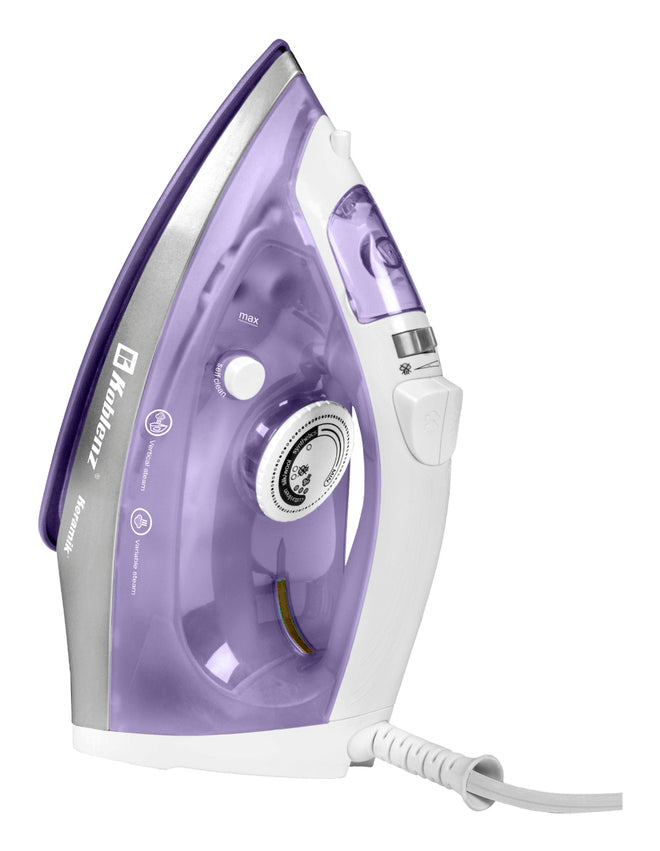Plancha de Vapor Koblenz PKK-340 L Suela de Cerámica, 1200 W, Lila y Plata