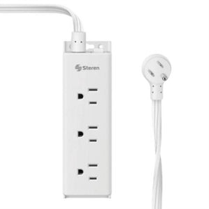 Tira Multicontacto Steren de 9 Salidas Longitud 1.1m Blanco