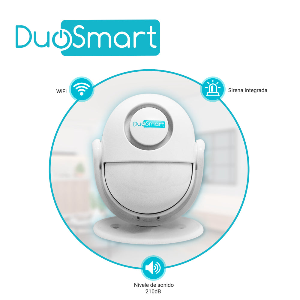 DuoSmart C10 detector de movimiento Sensor infrarrojo pasivo (PIR) Inalámbrico Techo/pared Blanco, 110°, 120 Db