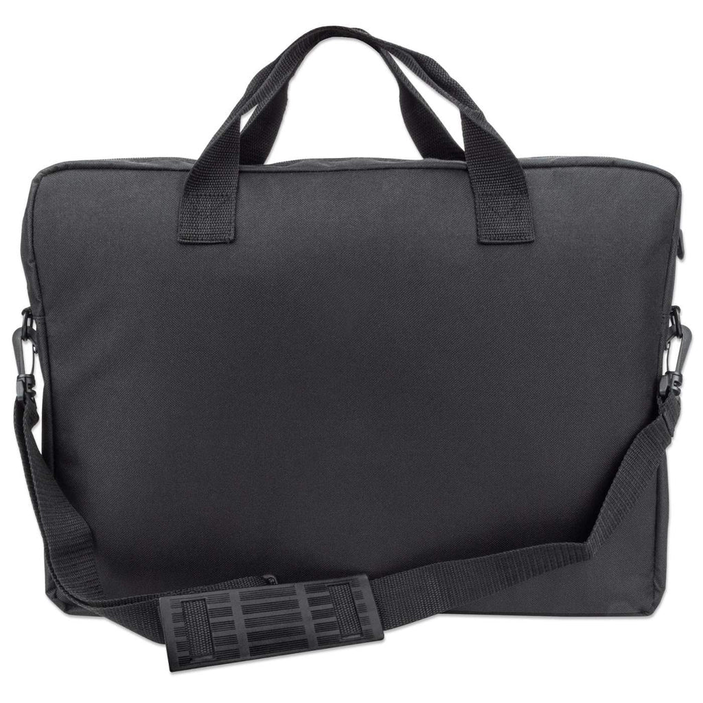 Manhattan Maletín para portátil London 17,3", tipo top loader, negro, ECONÓMICO, bolsillo para accesorios, correa de hombro desmontable, funda para portátil, garantía 3 años Laptop Monocromo 43,9 cm (17.3") Bandolera Negro