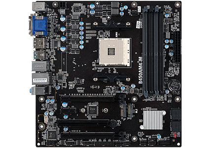 ECS B450AM4-M placa base AMD B450 Enchufe AM4 Micro ATX, AMD Athlon, DDR4-SDRAM, DIMM