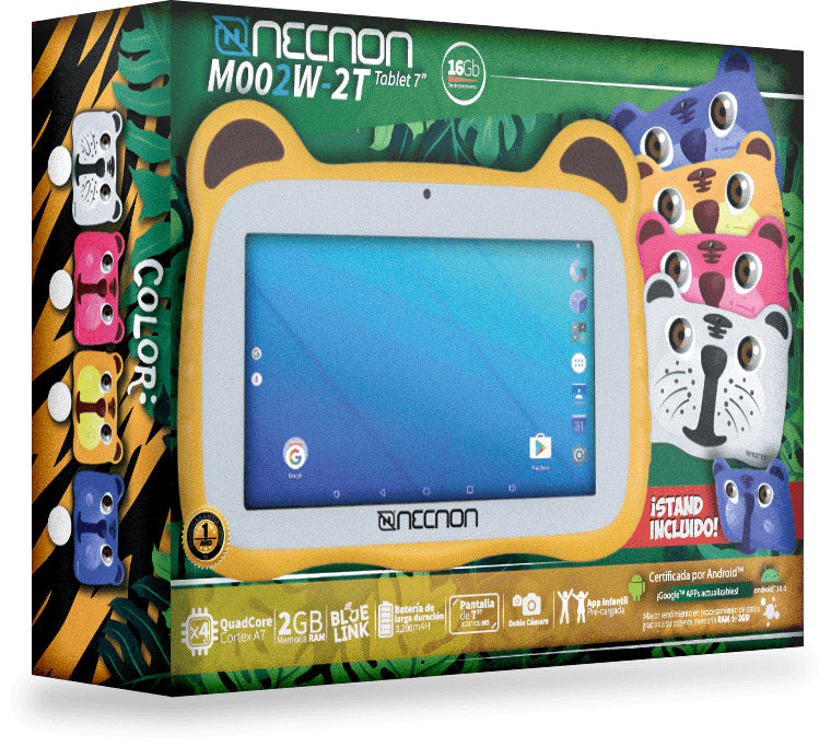 Necnon M002W-2T/BL 16 GB Azul, 1.8 GHz, Allwinner, M002W-2T-AZ | Tablets para niños
