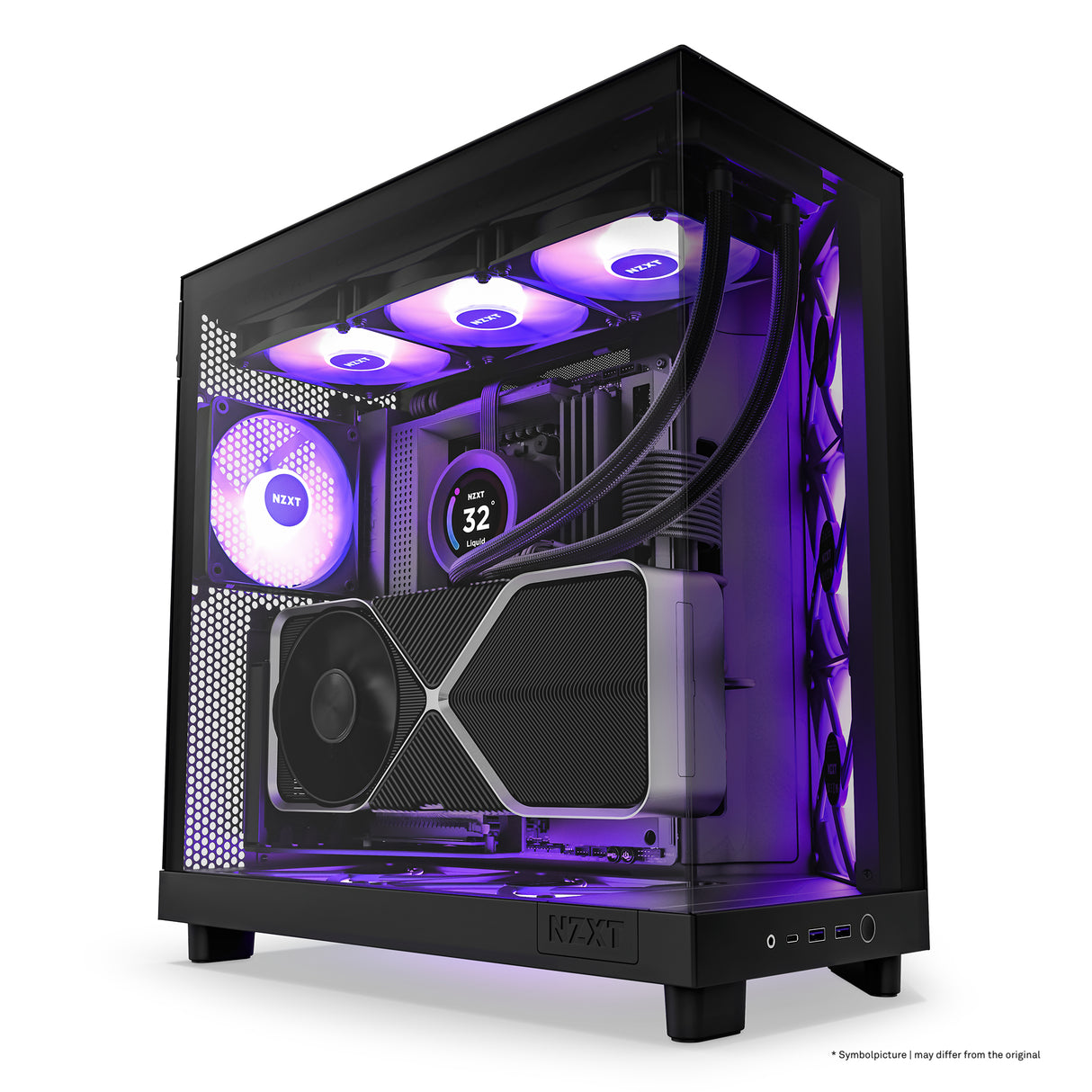 NZXT H6 Flow Midi Tower Blanco, ATX, Micro ATX, Mini-ITX, CC-H61FW-01 | Gabinetes de computadora