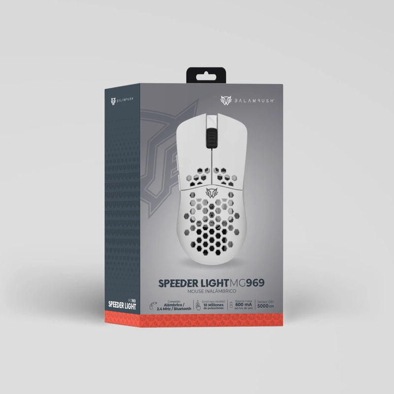 Balam Rush BR-936866 ratón Juego Ambidiestro RF inalámbrico + bluetooth Óptico 10000 DPI, Blanco
