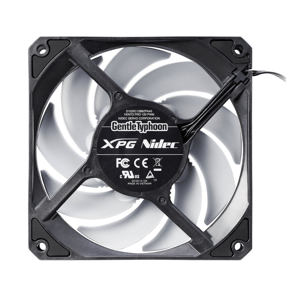 XPG VENTO PRO 120 PWM Negro sistemas de refrigeración para ordenadores Carcasa del ordenador Ventilador 12 mm 450 RPM