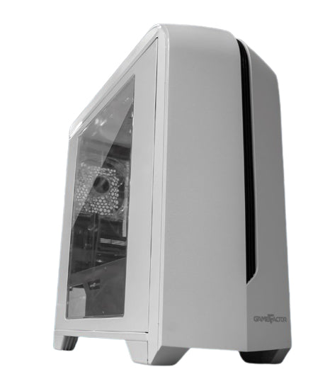 Gabinete Game Factor CSG500 Micro ATX Acrílico USB 3.0 Ventilación 120mm Color Blanco