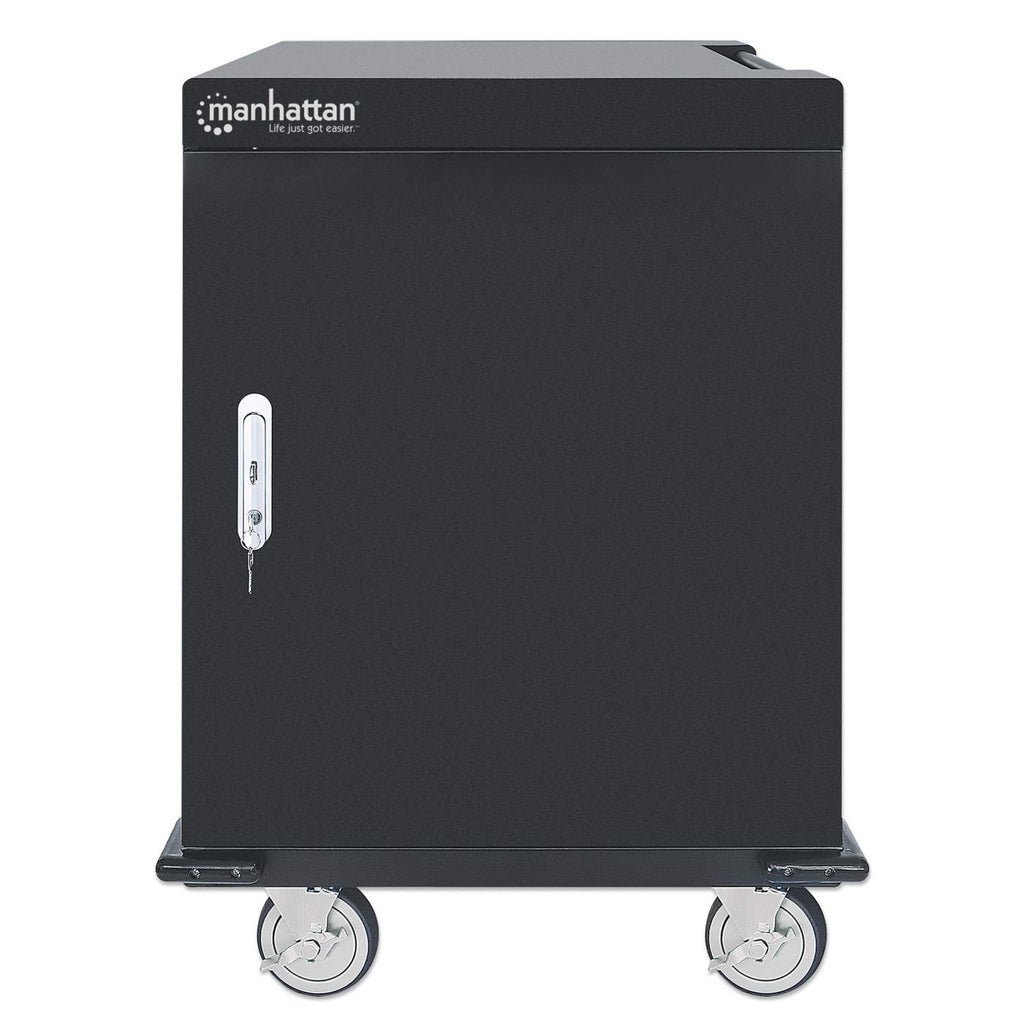 Manhattan Carrito de carga UVC con 32 puertos USB-A y 32 tomas de corriente alterna Laptop Piso 38 mm 3 mm 28 mm