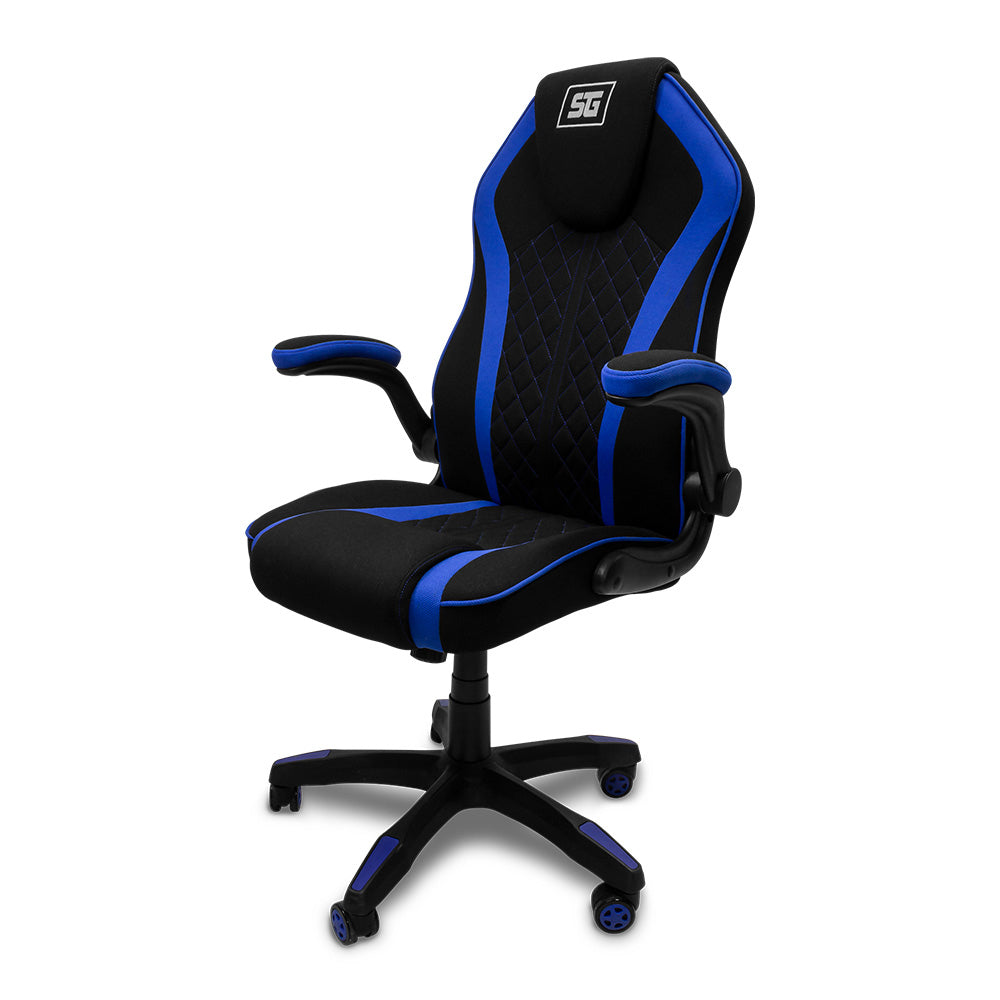 Vorago CGC300 Silla universal para juegos asiento acolchado Negro, Azul, 120 kg, respaldo acolchado, Espuma