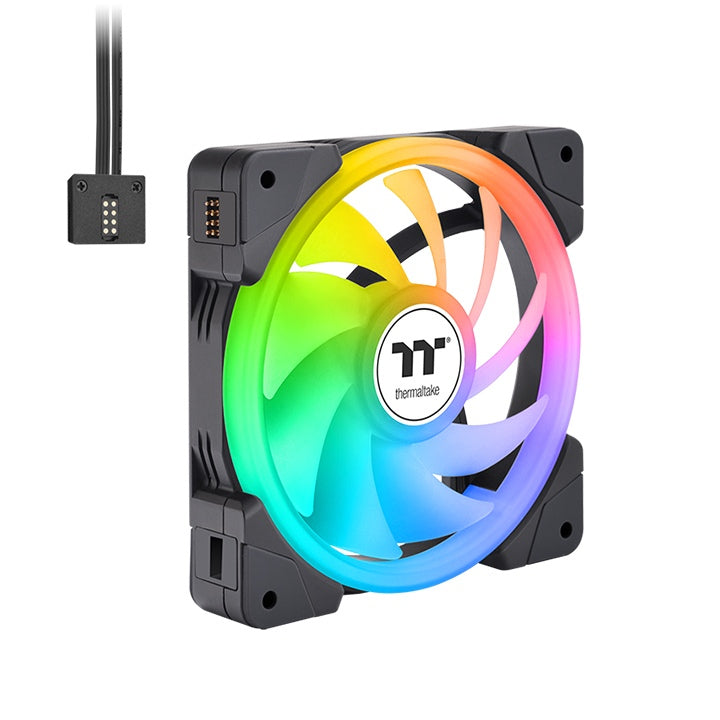 Thermaltake SWAFAN EX12 ARGB Gabinete de la computadora Enfriador de aire 12 cm Blanco 3 pieza(s), 500 RPM, 2000 RPM