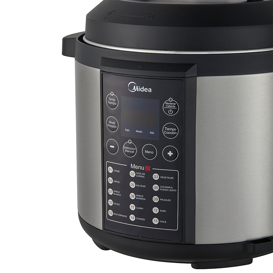 Midea MPC6N2SDSS olla a presión 6 L Negro, Plata