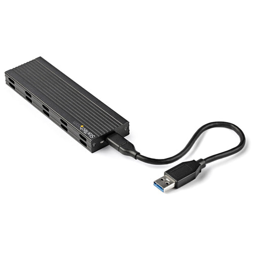 StarTech.com Caja Externa USB-C de 10Gbps a NVMe M.2 or SSD SATA M.2 - Carcasa de Aluminio Portátil para SSD NGFF M.2 PC