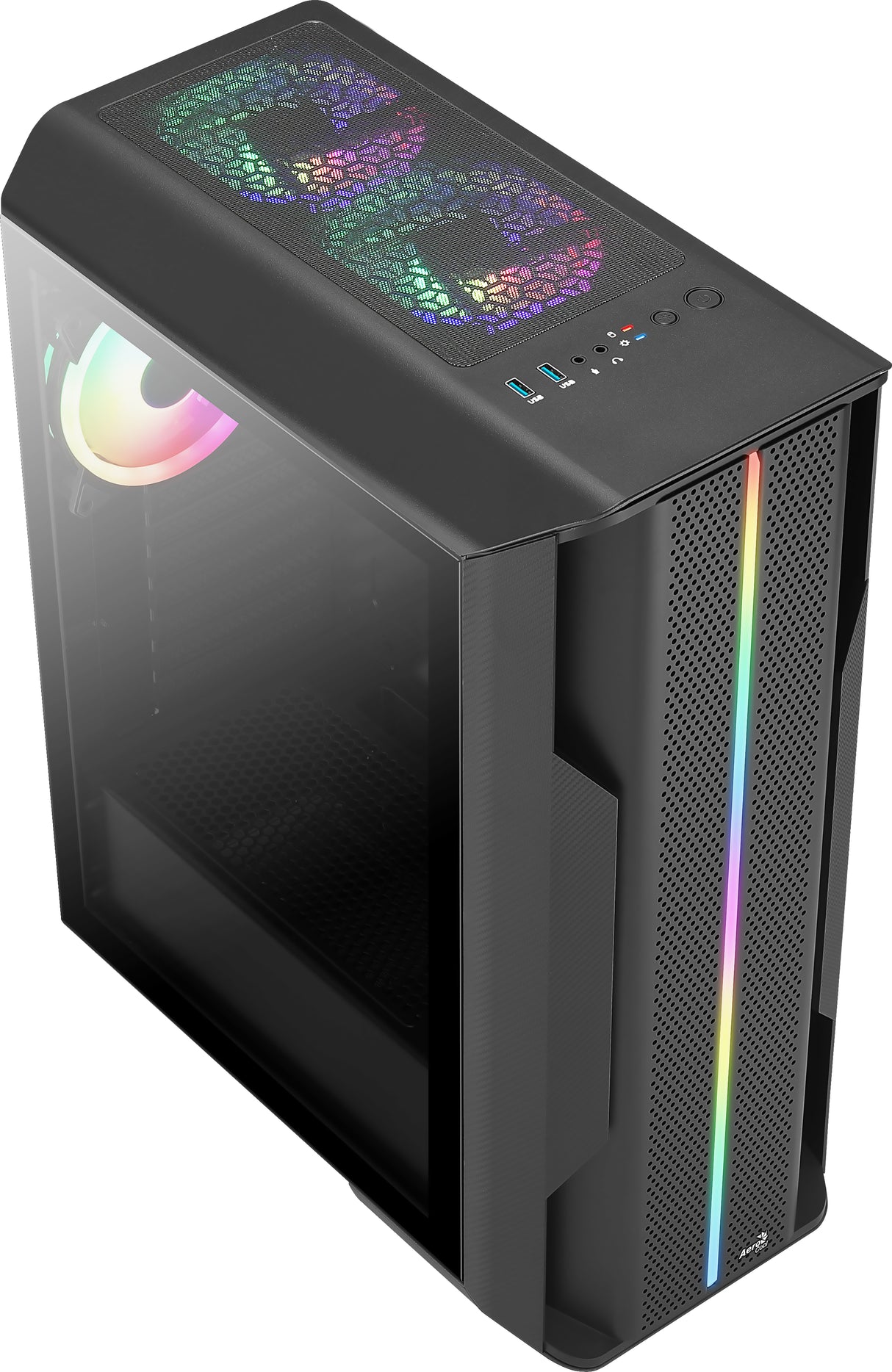 Aerocool SPLINTER DUO Carcasa de Ordenador ATX 3 x Ventiladores ARGB 12cm + Mesh Frontal