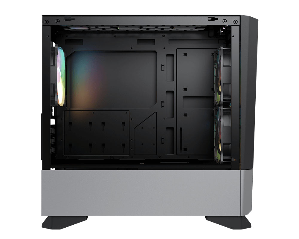 COUGAR CGR-5JM8B-AIR-RGB carcasas ordenador Mini Tower PC Negro micro ATX, Mini-ITX