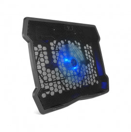 Vorago CP-103 enfriador para laptop 39.6 cm (15.6") Negro, 1 pieza(s), Azul, USB