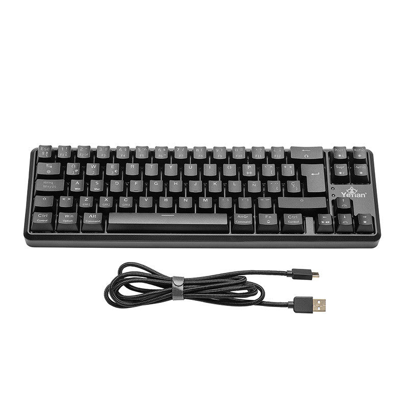 Yeyian YTM-28209R teclado Juego USB QWERTY Negro, Alámbrico, Interruptor mecánico, LED RGB