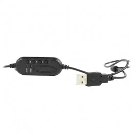 Vorago HS-400 audífono y auriculare Auriculares Alámbrico Diadema Oficina/Centro de llamadas Negro, 20 - 20000 Hz, 185 g