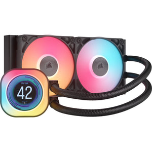 Corsair iCUE LINK TITAN 240 RX LCD Procesador Enfriador de aire 12 cm Negro 1 pieza(s), 300 RPM, 2100 RPM
