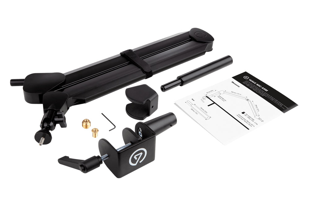 Elgato Wave Mic Arm Soporte de escritorio para micrófono, Base para escritorio, Negro