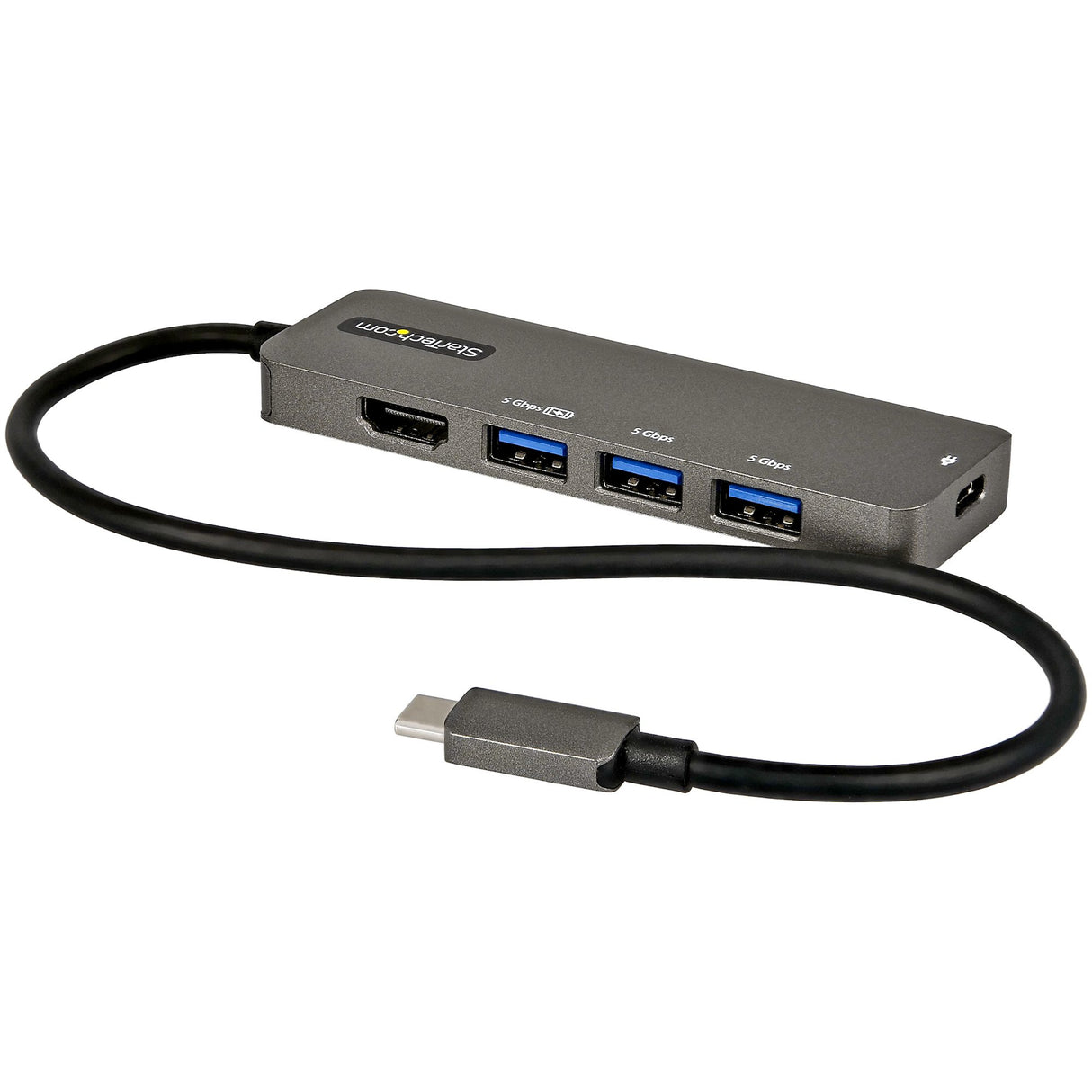 StarTech.com Adaptador Multipuertos USB-C - Docking Station USB Tipo C a HDMI 2.0b 4K de 60Hz (HDR10) - PD de 100W de Paso - Hub USB 3.0 de 4 Puertos - Replicador USBC - con Cable de 30cm Laptop USB 3.2 Gen 1 (3.1 Gen 1) Type-C 3 1 Si