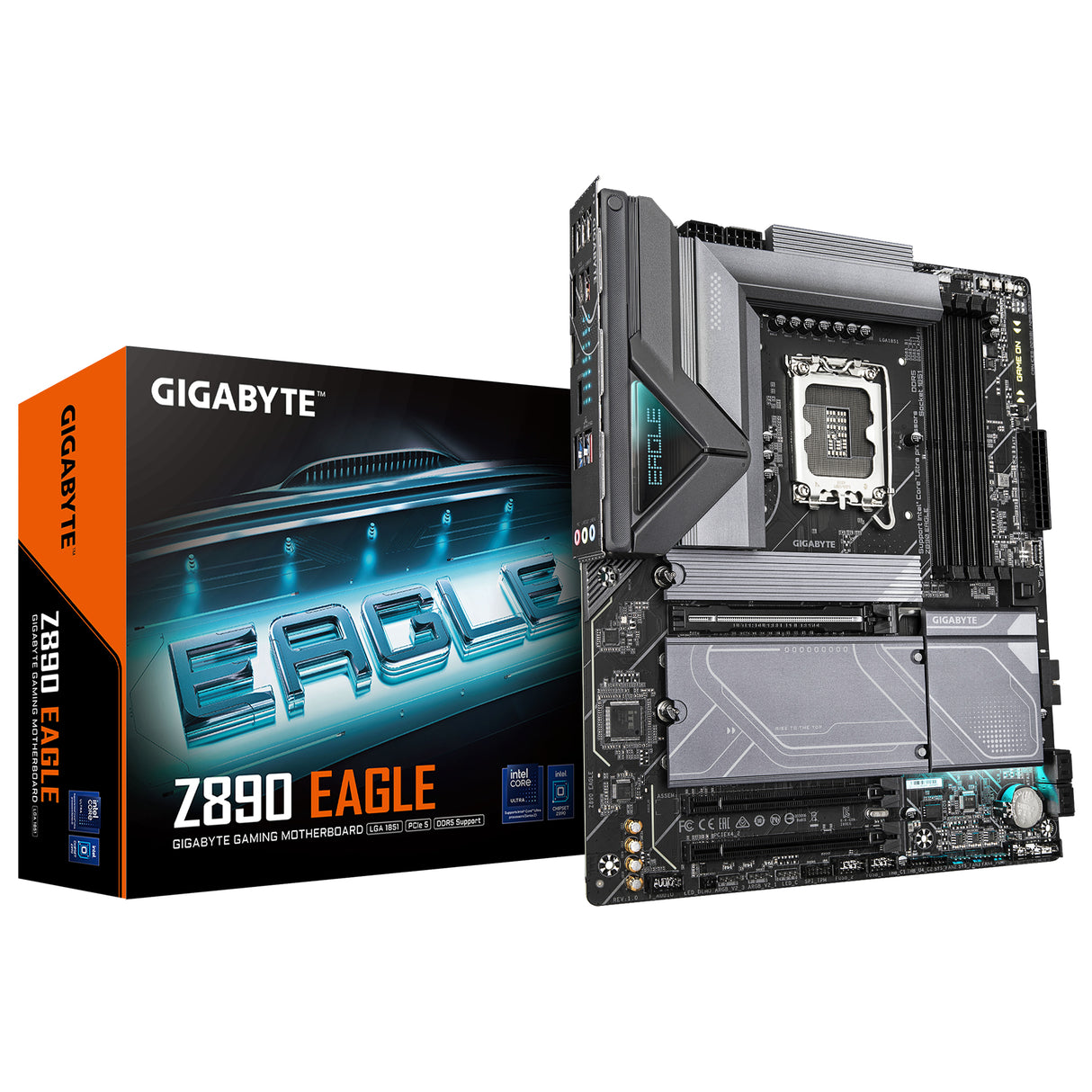 GIGABYTE Z890 EAGLE placa base Intel Z890 LGA 1851 (Socket V1) ATX, Intel Core Ultra (Series 2), 256 GB, DDR5-SDRAM