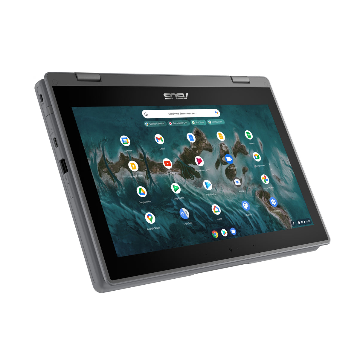 ASUS Chromebook CR1100FKA-C8G64s-C1 Laptop Dark Grey Chromebook Gris Convertible (Carpeta)