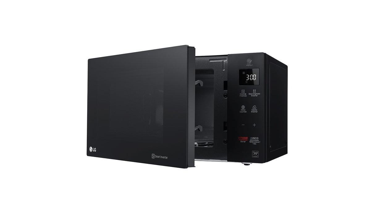 LG MS1536GIS microondas Negro Microondas con grill Encimera 42 L