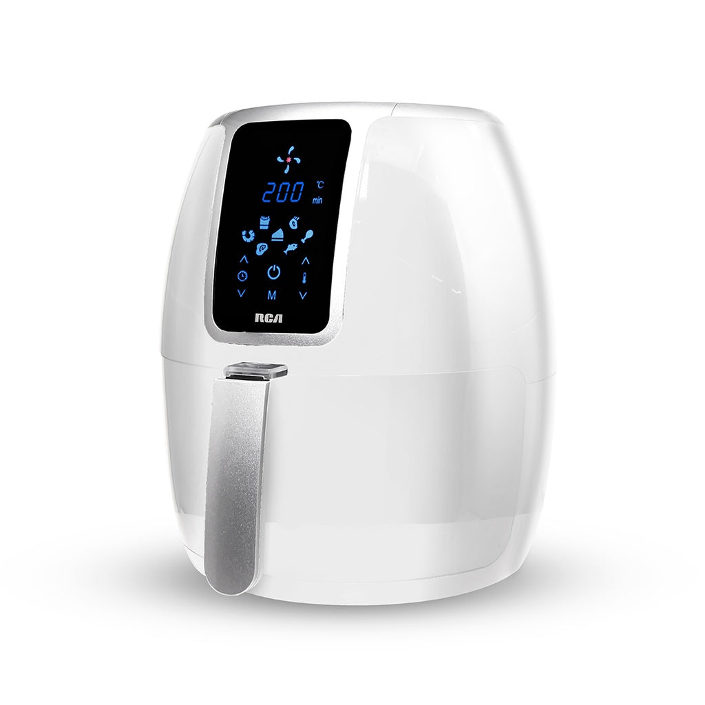 RCA RC-102 freidora Sencillo 3.5 L Independiente 1300 W Freidora de aire caliente Plata, Blanco, Tocar