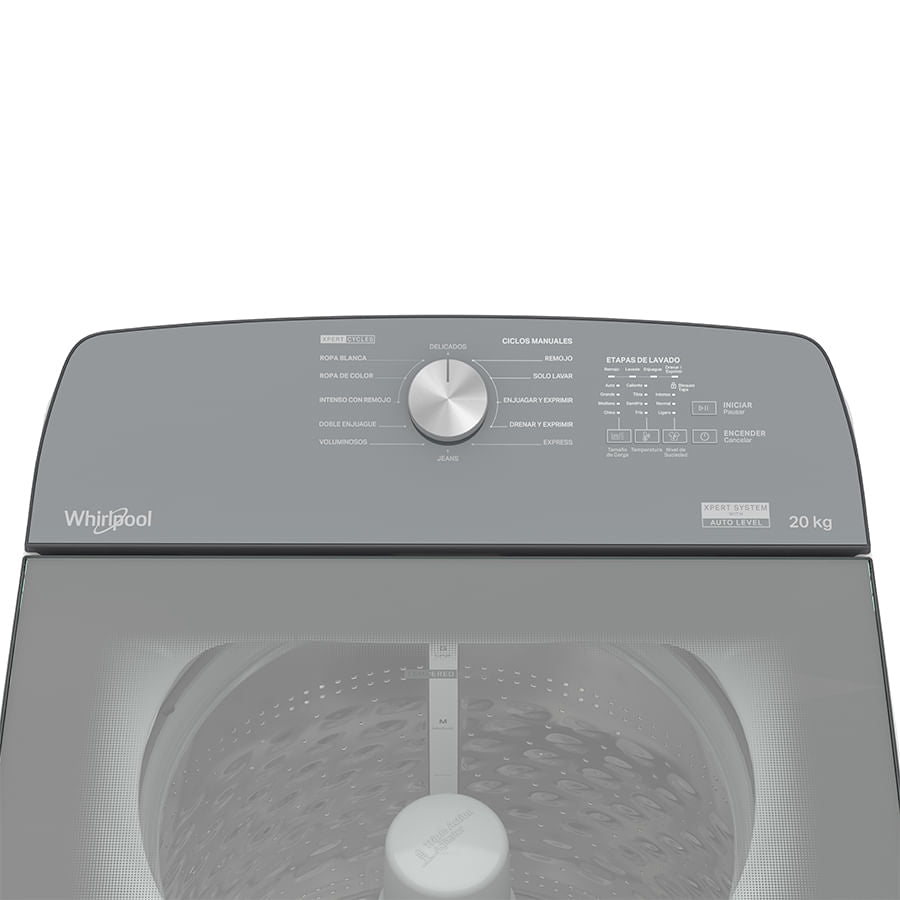 Whirlpool 8MWTW2041WJM lavadora Carga superior 20 kg Negro, Blanco