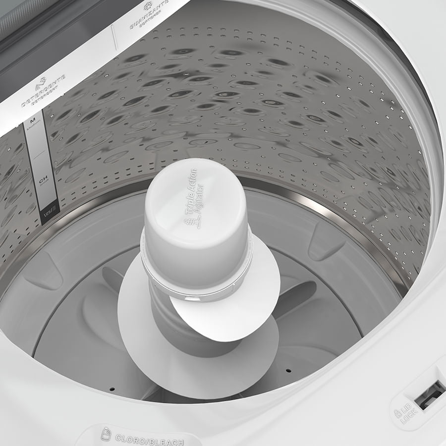 Whirlpool 8MWTW2041WJM lavadora Carga superior 20 kg Negro, Blanco