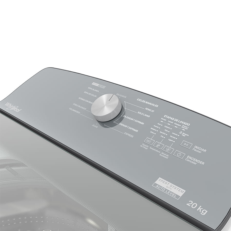 Whirlpool 8MWTW2041WJM lavadora Carga superior 20 kg Negro, Blanco