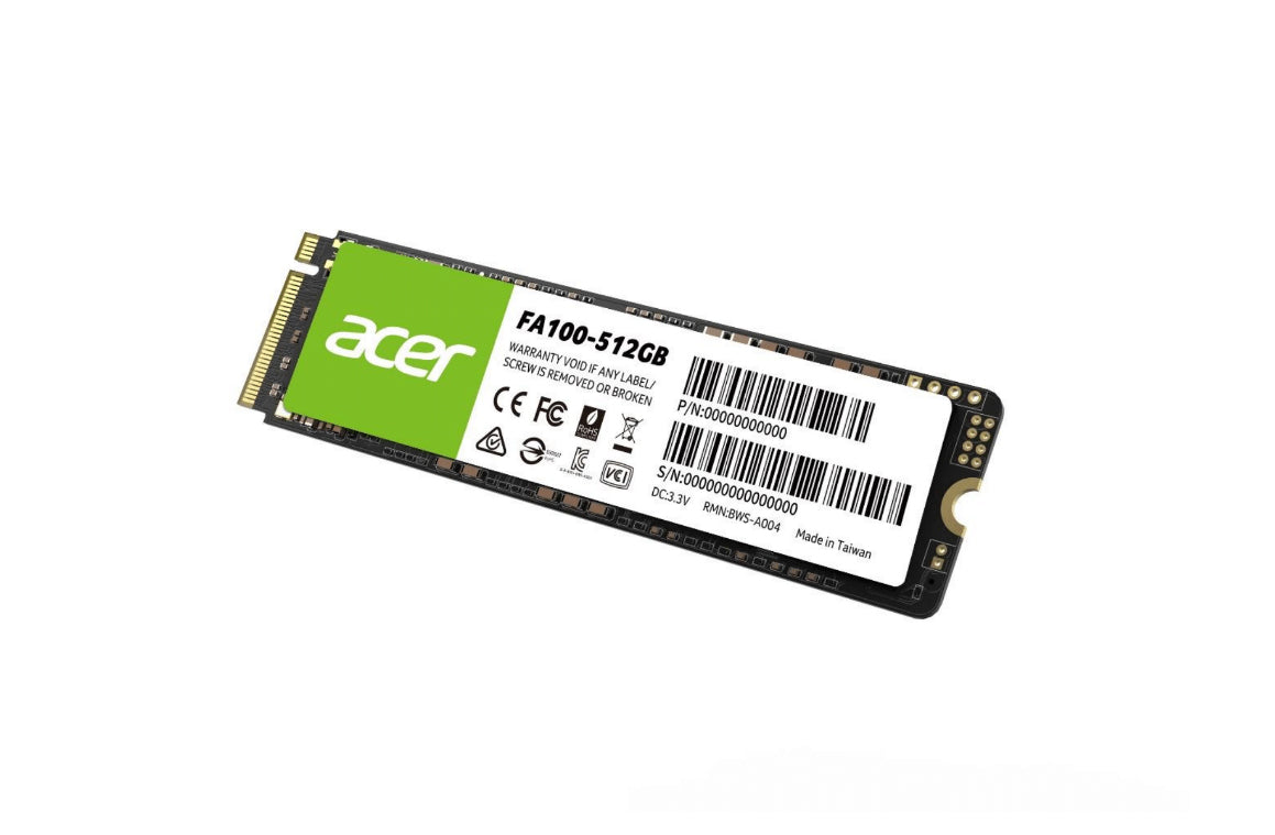 Acer BL.9BWWA.119 unidad interna de estado sólido 512 GB M.2 PCI Express 3.0 NVMe 3D TLC, 3000 MB/s